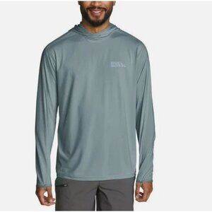 Eddie Bauer Men’s Performance Solarfoil Hoodie UPF 50+, Blue size M